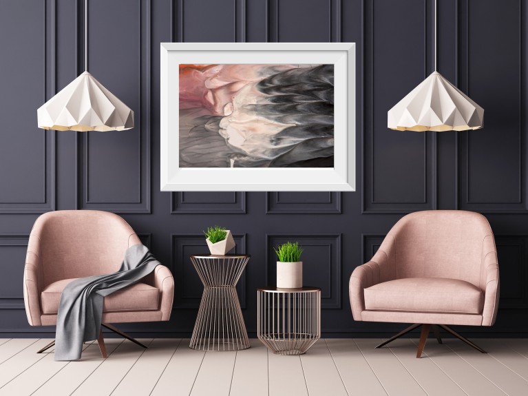 Blush & Grey Marble Poster 