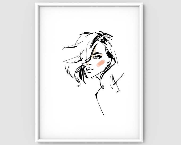 Face Illustration No.447 Poster 