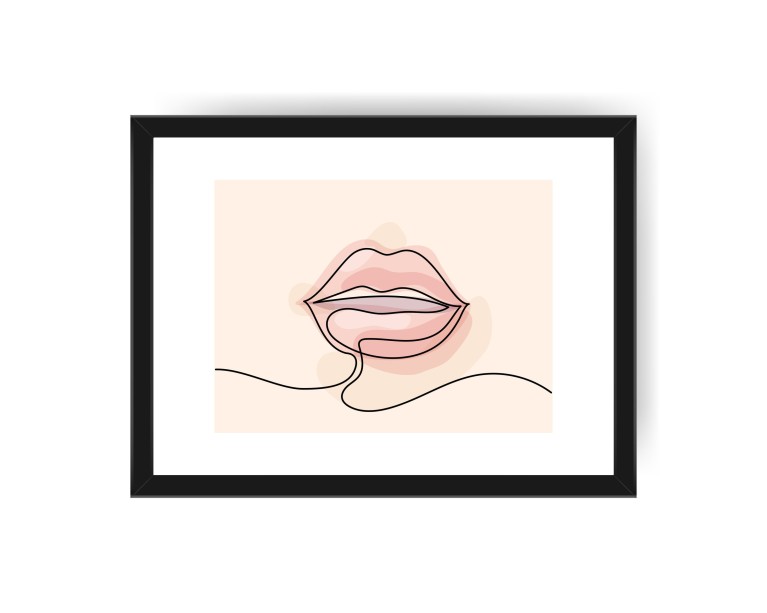 Lips Illustration No.455 Poster