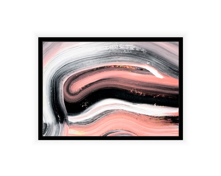 Blush Pink Brush Strokes Poster