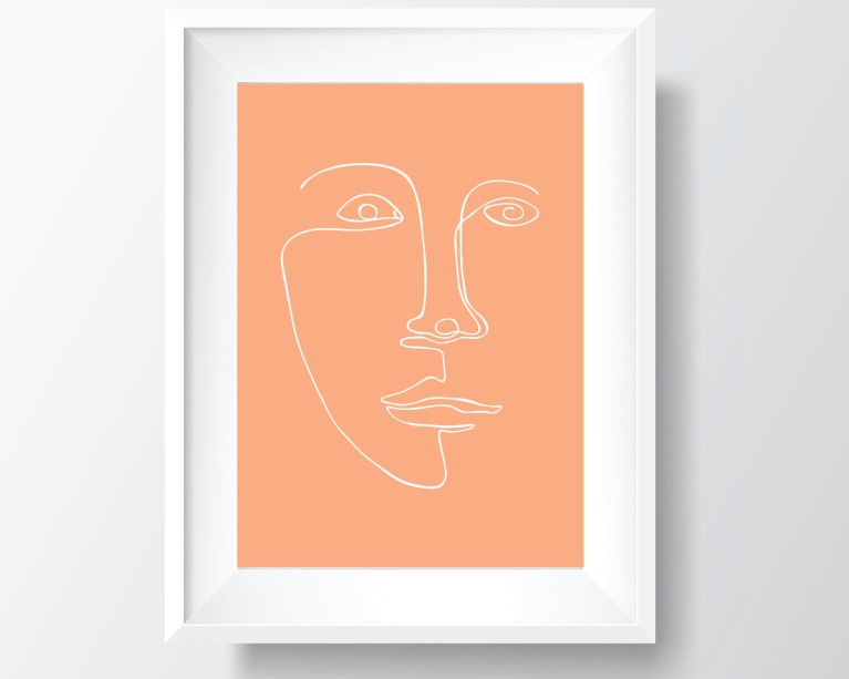 Face Illustration No.840 Poster 