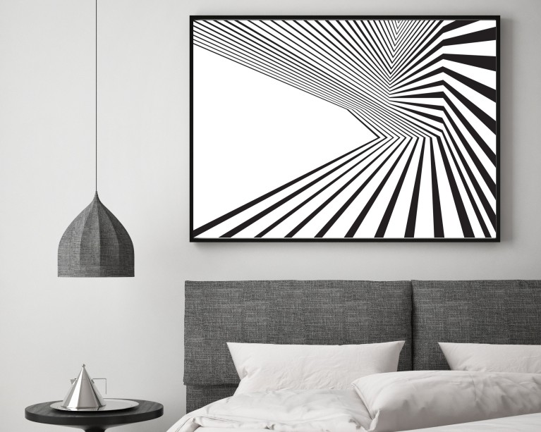 Optical Mono Stripe Poster 