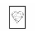 Geometric Love Hear Poster