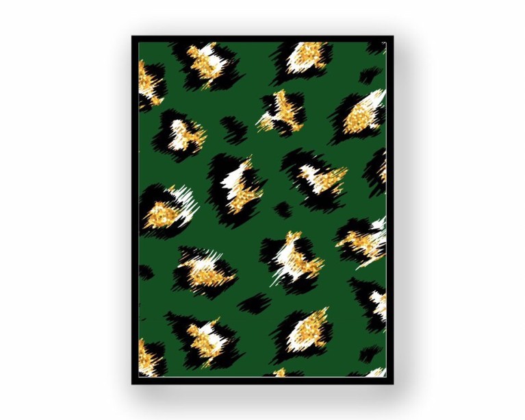 Emerald Leopard Poster