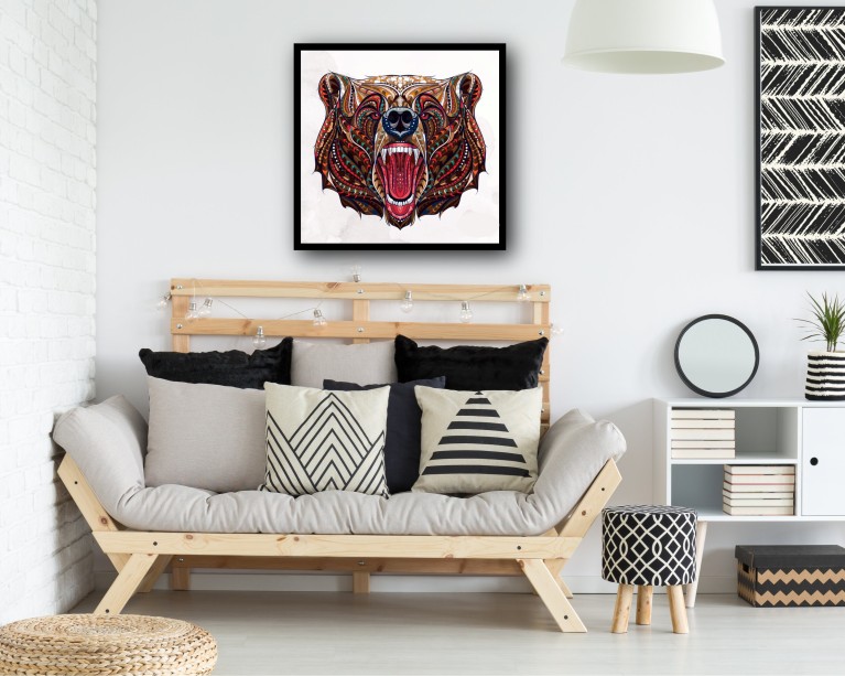 Bear Head Poster