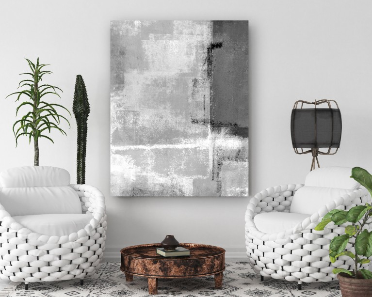 Tonal Abstract Canvas Art