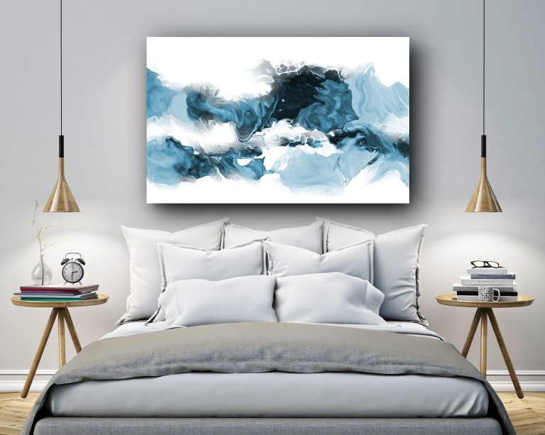 Teal Marble Canvas Art