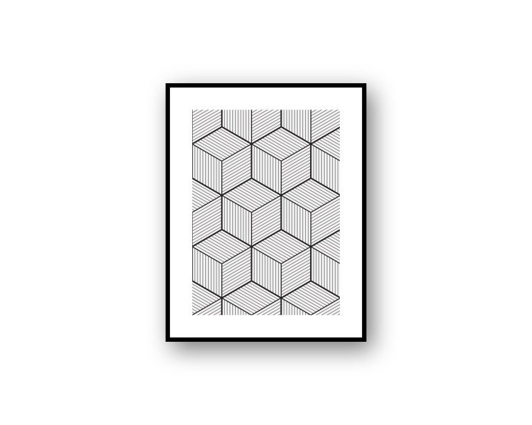 Geometric Abstract Poster