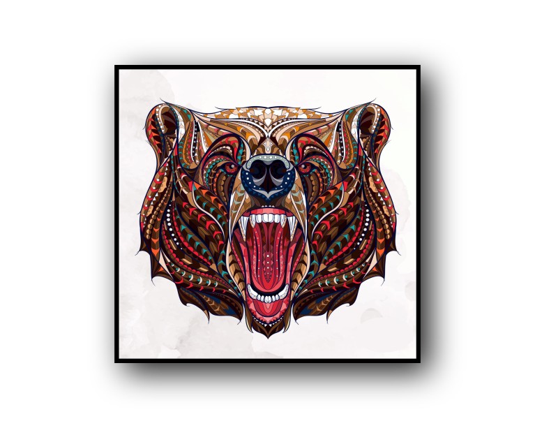 Bear Head Poster