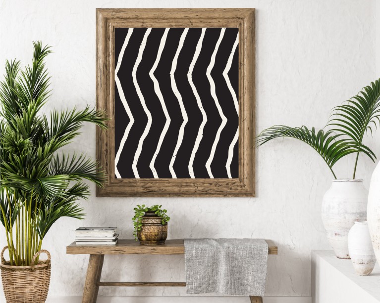 Zebra Monochrome Poster