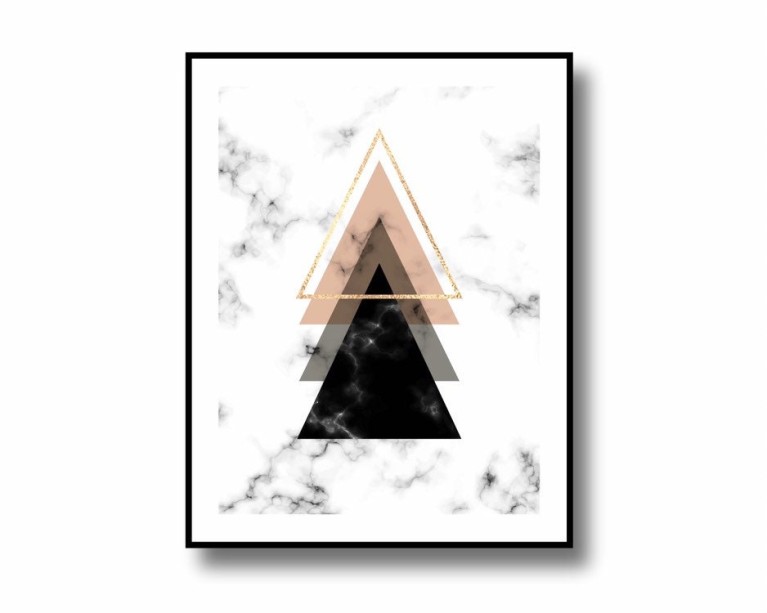 Pink Triangle Abstract Poster