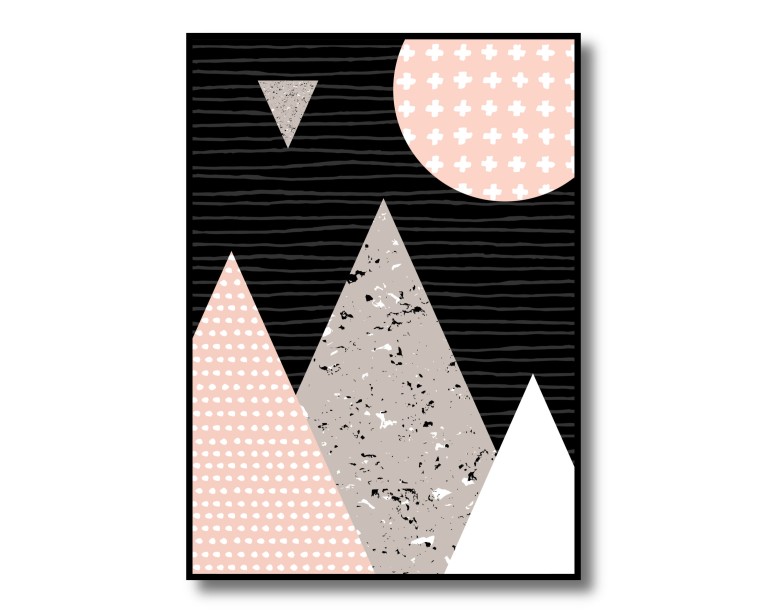 Mountains/Sun Poster