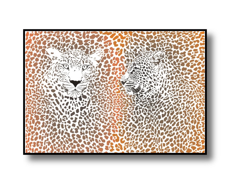 Gradient Leopard Poster 