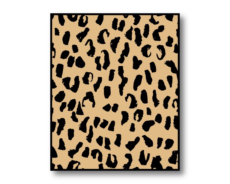 Beige/Black Leopard Poster