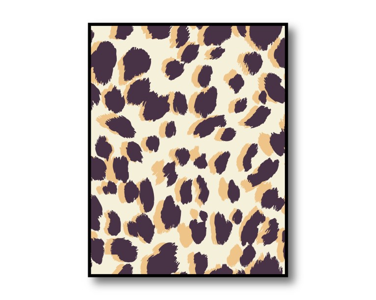 Neutral/Black True Leopard Poster