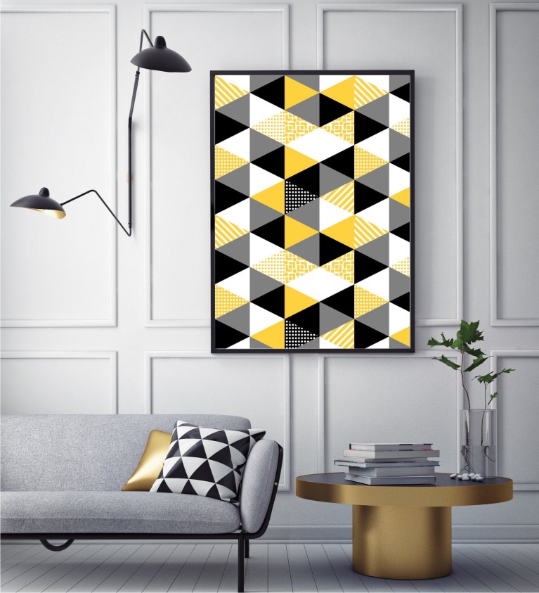 Mustard Geometric Poster