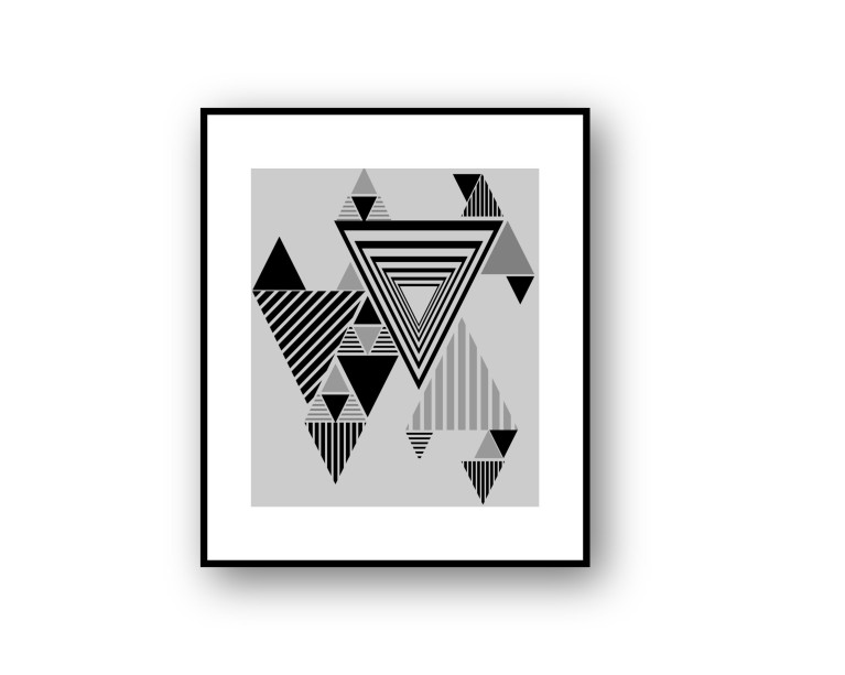 Geometric Tirangle No.494 Poster