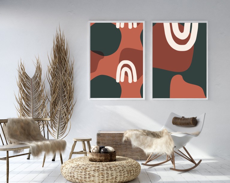 X2 Abstract sHAPES No.419 Poster Set