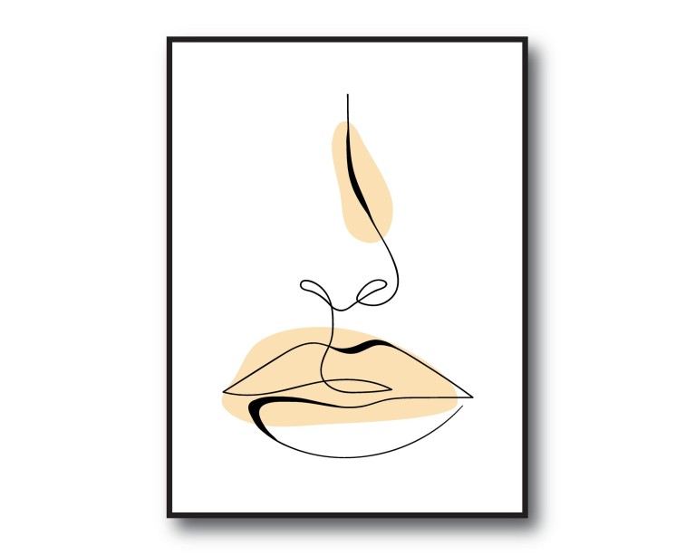 Lips Illustration Poster