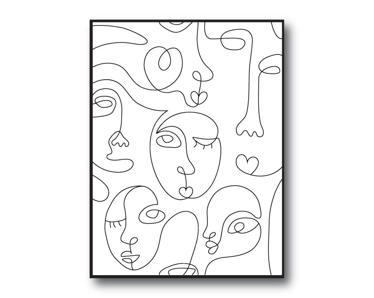 Abstract Faces No.459 Poster 