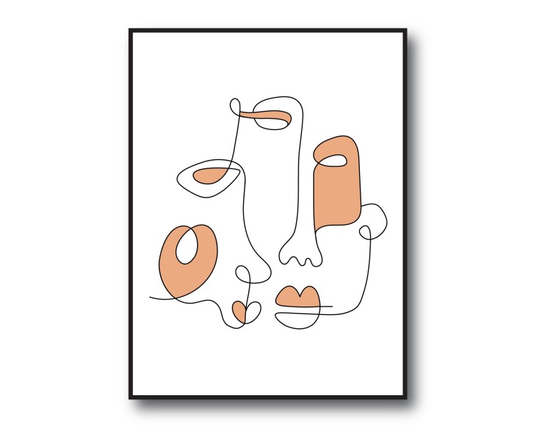 Abstract Faces No.458 Poster 