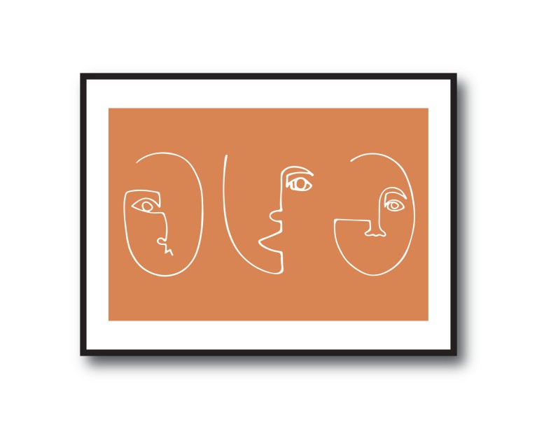 X3 Abstract Face No.434 Poster Set