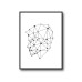 Geometric Mono Head Poster