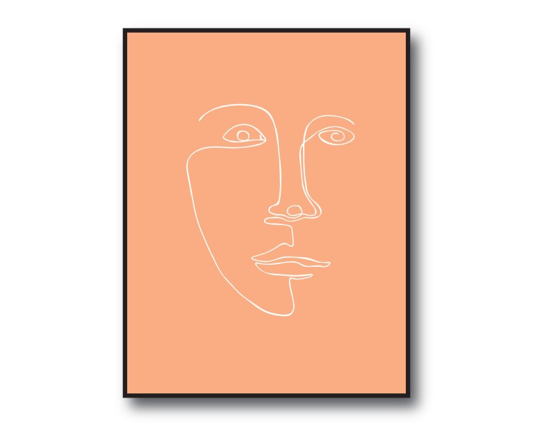 Face Illustration No.840 Poster 