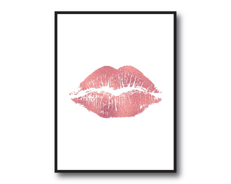 Pink Lips Poster 