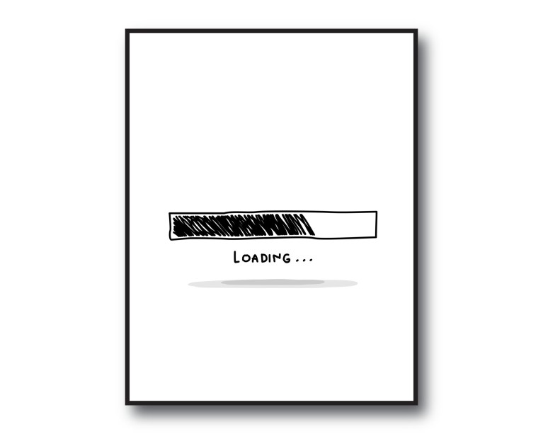 Loading Sign Poster