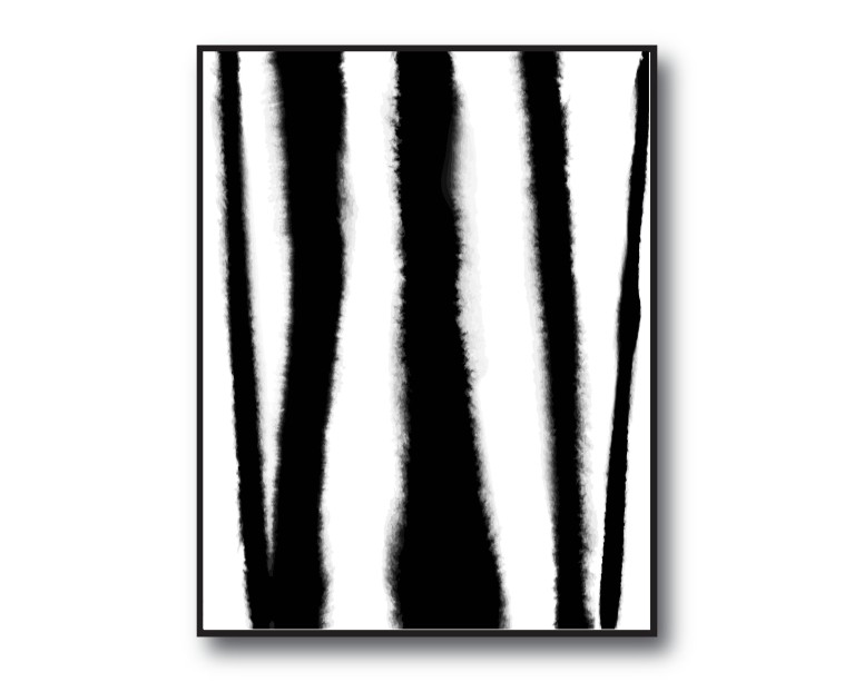 Mono Zebra Stripe Poster