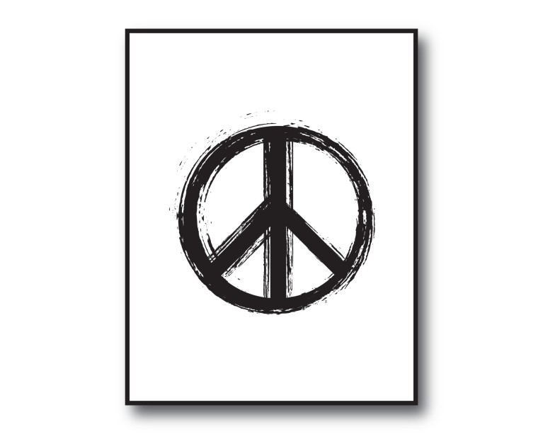 Grafitti Peace Sign Poster