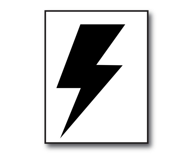 Oversized Lightning Bolt Poster 