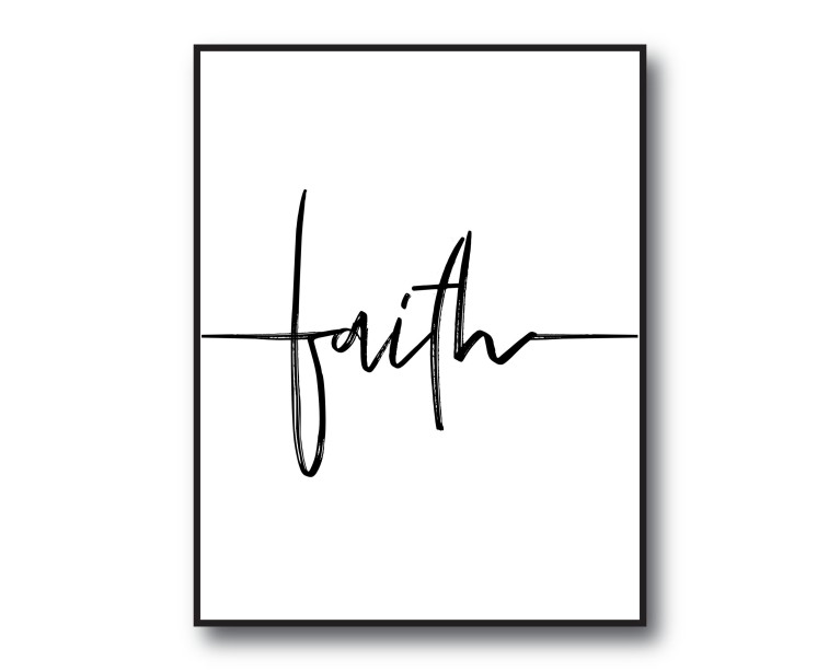 Faith Calligraphy Poster 