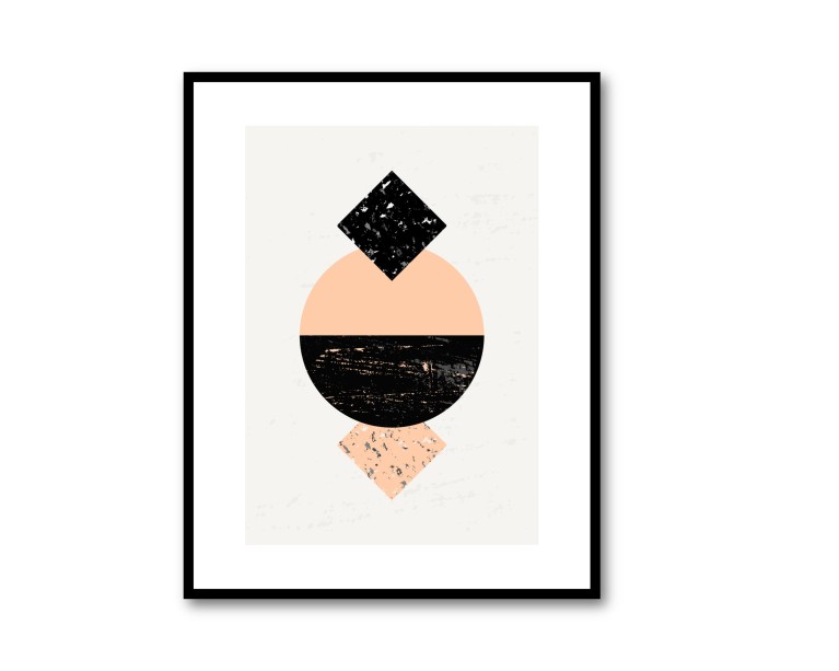 Abstract Peach No.797 Poster