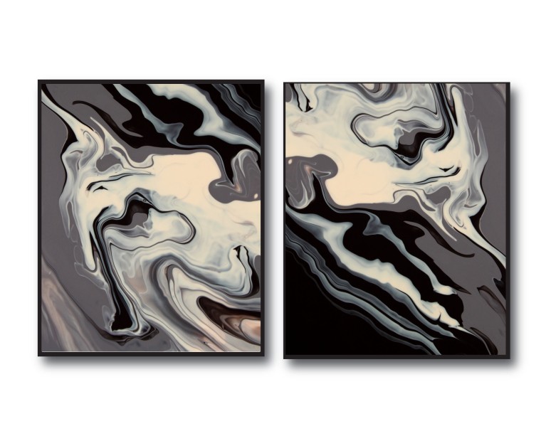 X2 Beige Marble Poster Set