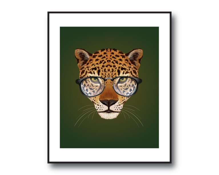 Leopard Animal Head Poster