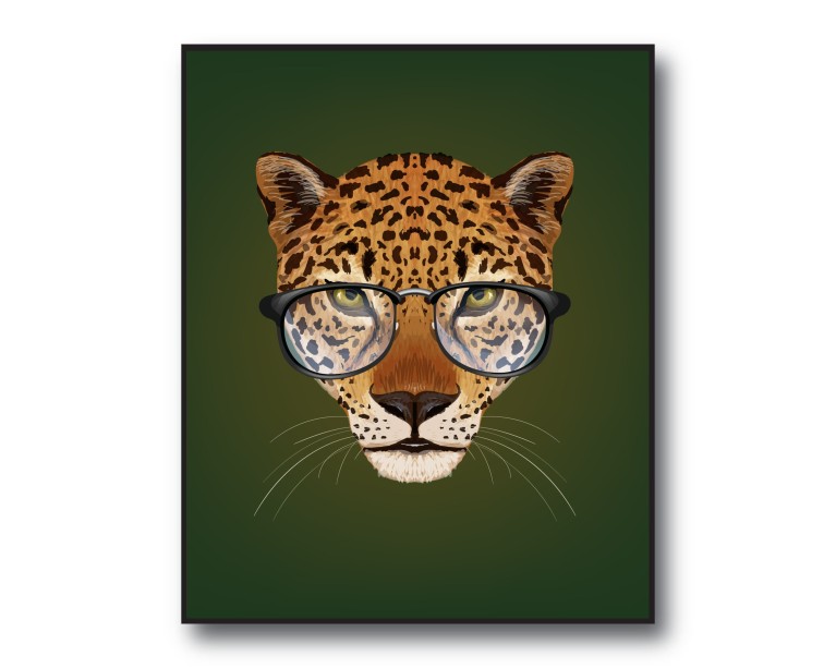 Leopard Animal Head Poster