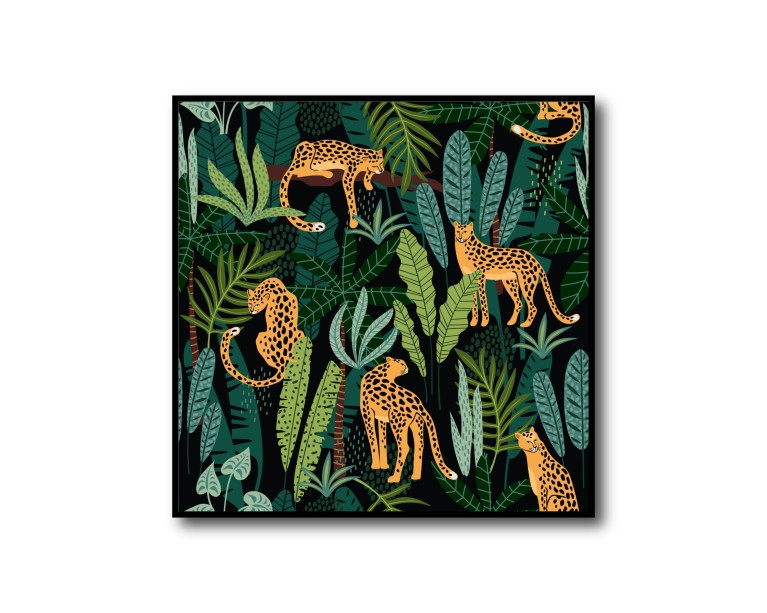 Tropical Leopard Poster