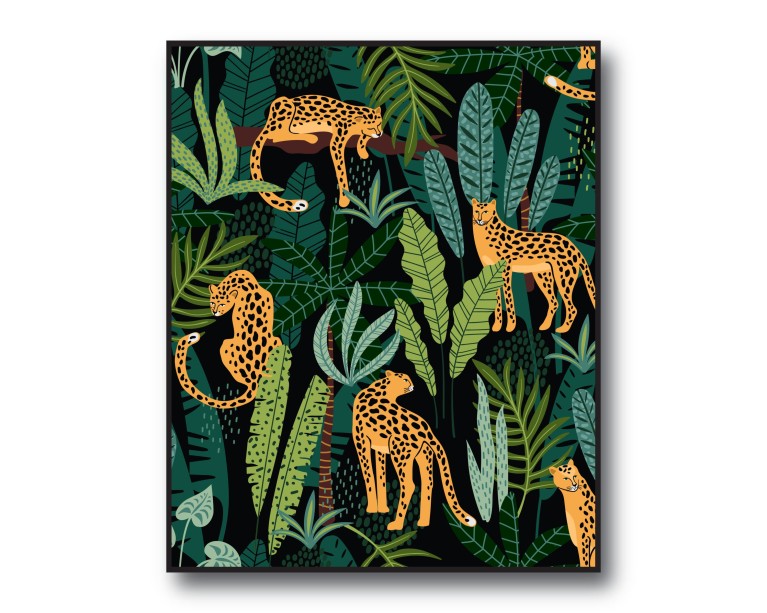 Tropical Leopard Poster