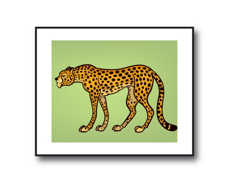 Colour Pop Leopard Poster 