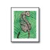 Palm Plant Leopard Poster 