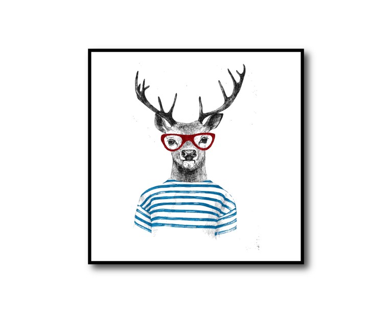 Anthropomorphic Deer Poster 