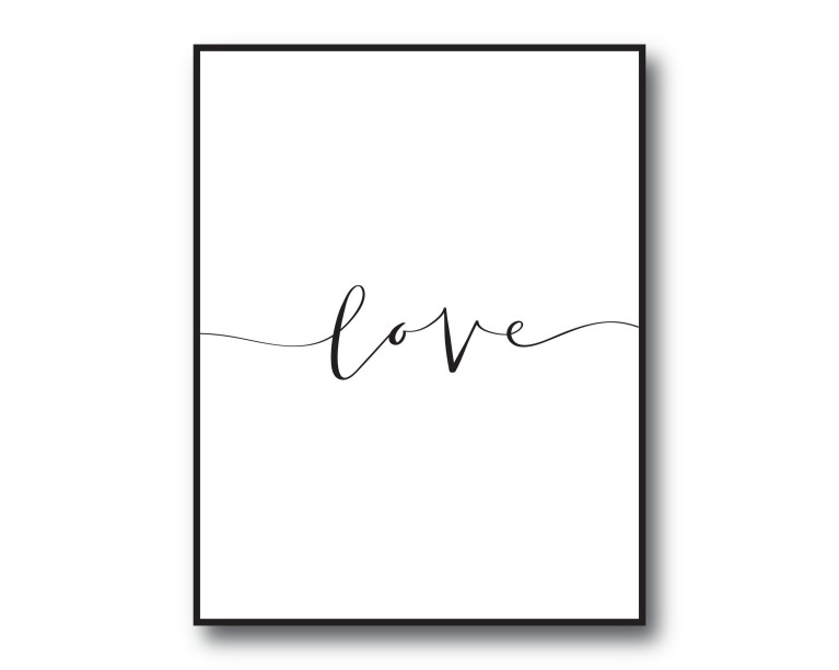 Love Calligraphy Poster