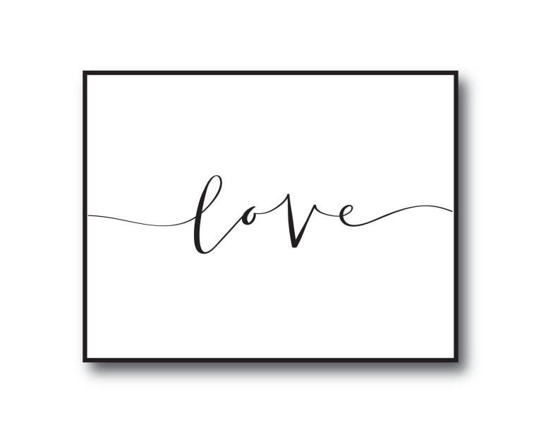 Love Calligraphy Poster