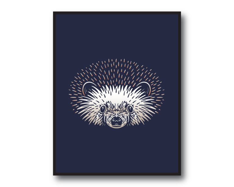 Cute Hedgehog Poster 