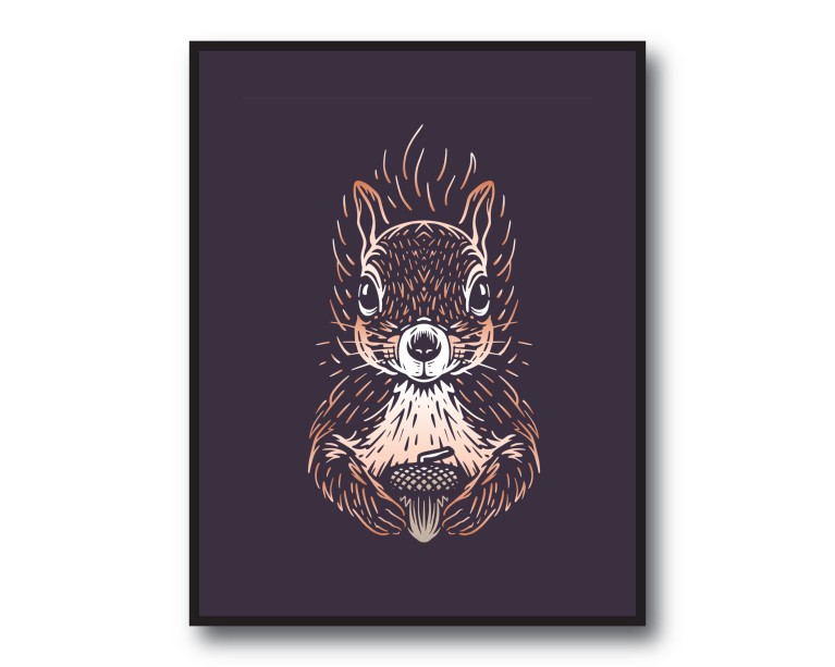 Cute Squirrel Poster 