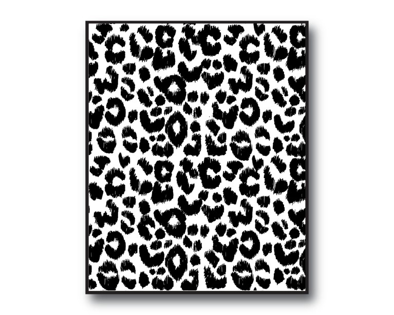 Mono Leopard Poster 