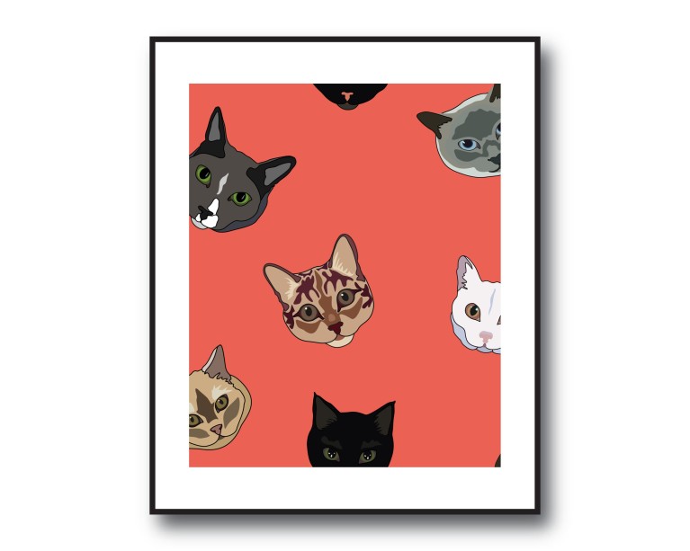 Funny Cat Poster 