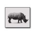 Geo Mono Rhino Poster 